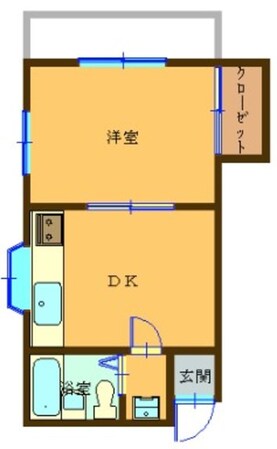 荻野アパートの物件間取画像